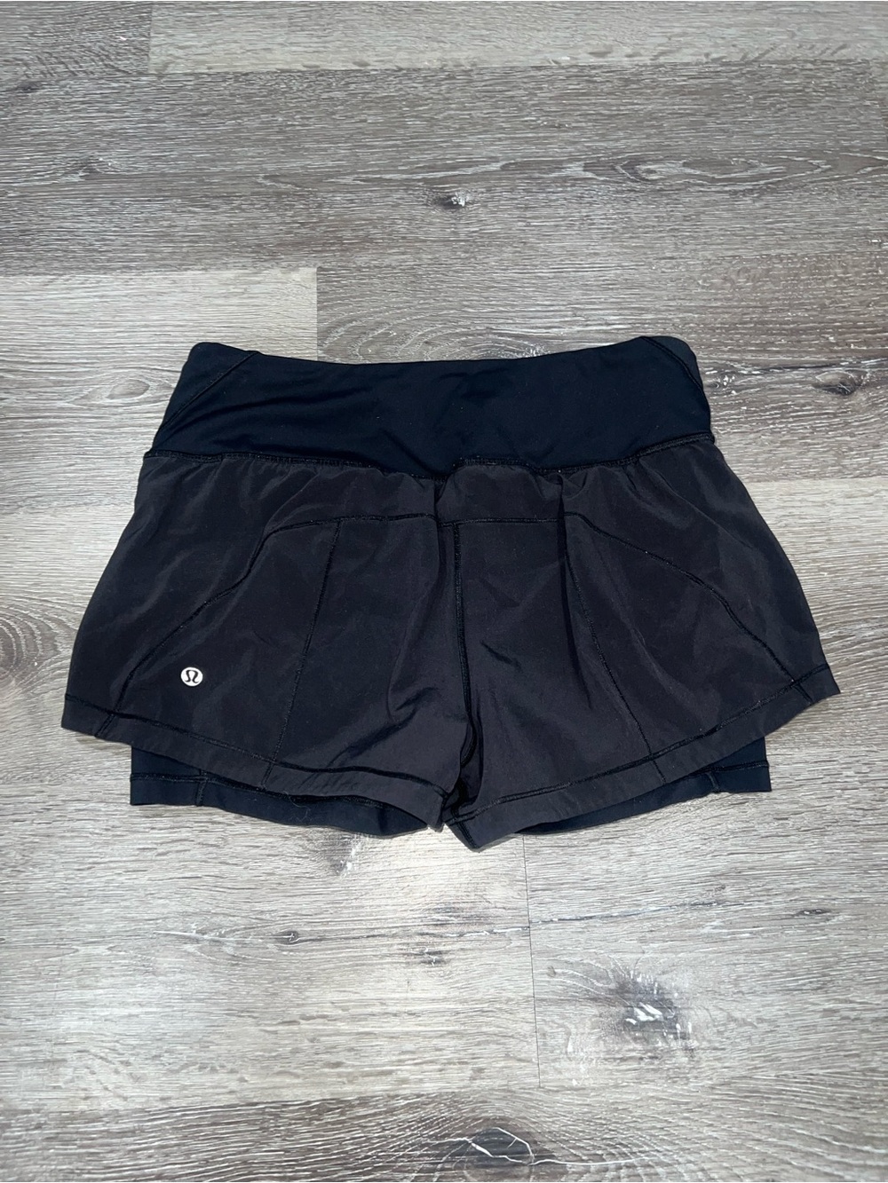 lululemon athletica Women's Black Layered Athletic Shorts